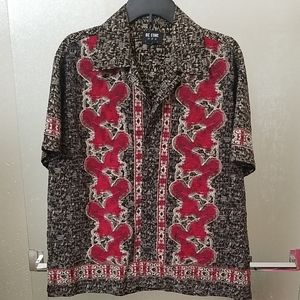 COPY Japanese dragon Red Black Men's Button Dress Shirt New JFK JR